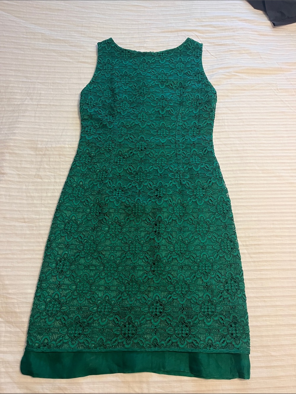 Carolina Herrera Emerald Green Lace Dress